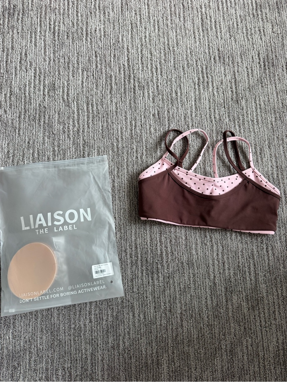 New Liaison the label DOUBLE LAYER SCOOP BRA - ROSETTE